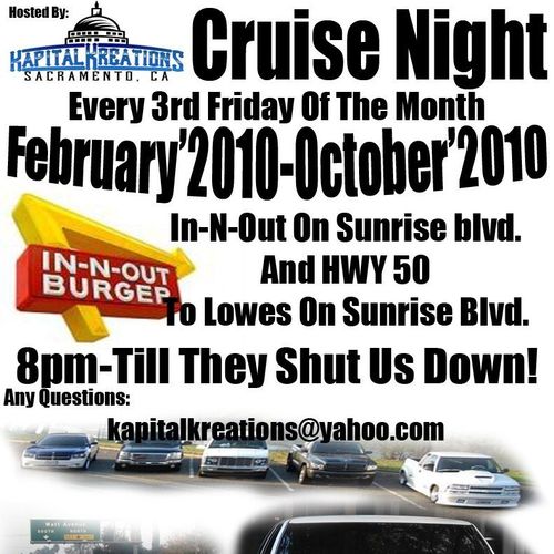 Kapital Kreations monthly Cruise Night June 18th 2010 In and Out Sacramento CA