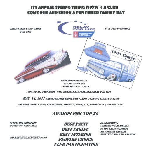 1st ANNUAL SPRING THING SHOW 4 A CURE