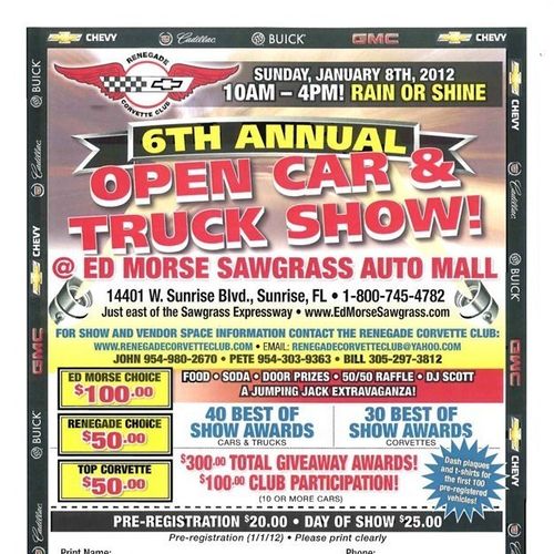 6th Annual Open Car and Truck Show